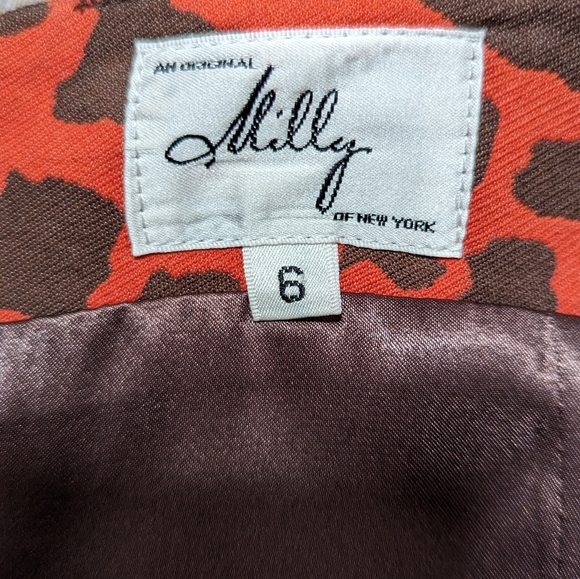 Milly of New York dress, red and brown, size 6 - Picture 4 of 5